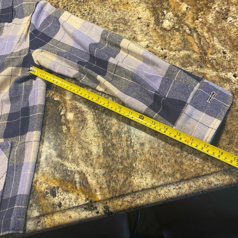 100% virgin wool Pendleton Navy and Beige Plaid Shirt - Picture 13 of 16